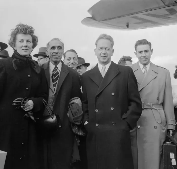 Framed Print : Dag Hammerskjold and Group Before Overseas Mission Framed Print : Dag Hammerskjold and Group Before Overseas Mission