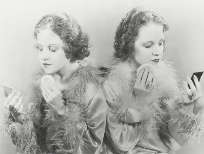 Framed Print : Daisy and Violet Hilton Applying Makeup Framed Print : Daisy and Violet Hilton Applying Makeup