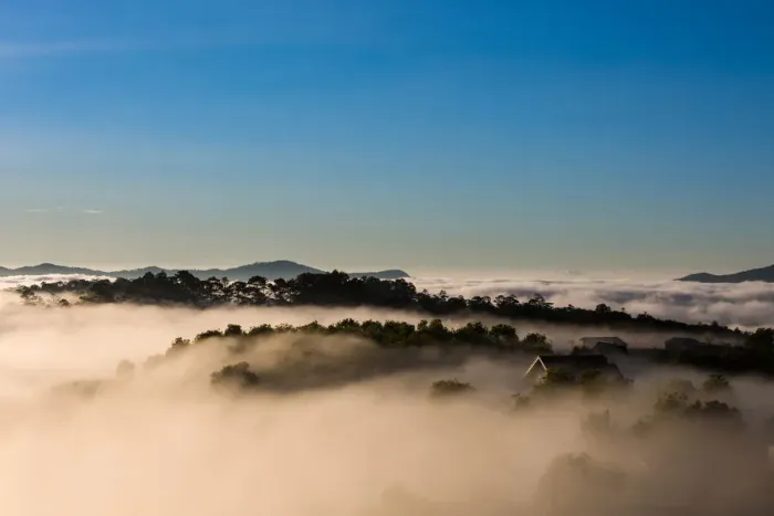 Framed Print : DaLat in mist, cloud, morning Framed Print : DaLat in mist, cloud, morning