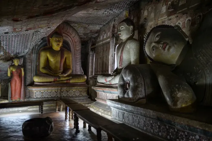 Framed Print : Dambulla Cave temple (also known as the Golden Temple of Dambulla) is a world heritage site (1991) in Sri Lanka