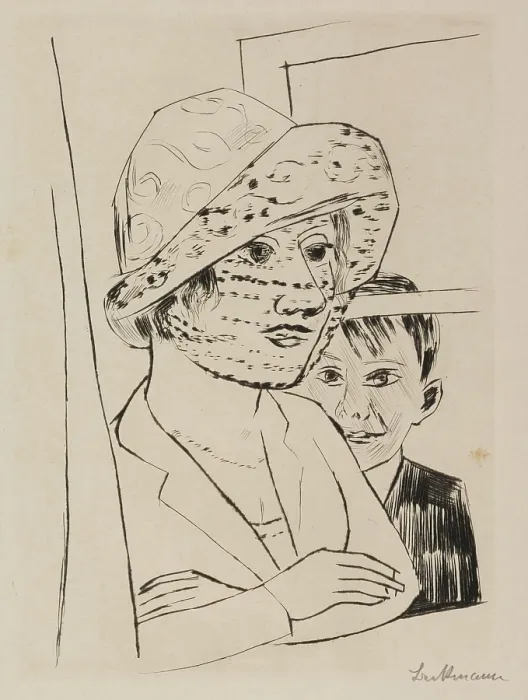 Framed Print : Dame Mit Knabe (Woman And Boy) - (Minna And Peter Beckmann) Framed Print : Dame Mit Knabe (Woman And Boy) - (Minna And Peter Beckmann)
