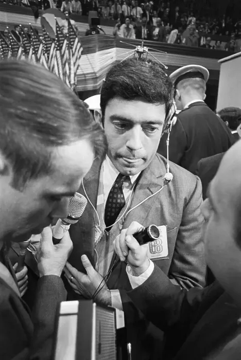 Framed Print : Dan Rather at the 1968 Democratic National Convention Framed Print : Dan Rather at the 1968 Democratic National Convention
