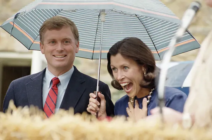 Framed Print : Dan and Marilyn Quayle at Campaign Picnic