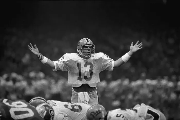 Framed Print : Dan Marino Attemping to Quiet Crowd Framed Print : Dan Marino Attemping to Quiet Crowd