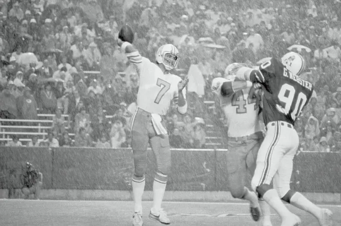 Framed Print : Dan Pastorini Aiming Football Framed Print : Dan Pastorini Aiming Football