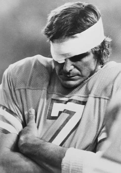 Framed Print : Dan Pastorini in Uniform and with Bandaged Head Framed Print : Dan Pastorini in Uniform and with Bandaged Head