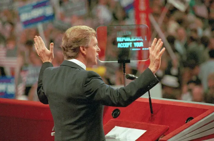 Framed Print : Dan Quayle Accepting Nomination Framed Print : Dan Quayle Accepting Nomination
