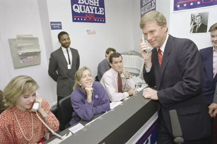 Framed Print : Dan Quayle Talking on the Phone Framed Print : Dan Quayle Talking on the Phone