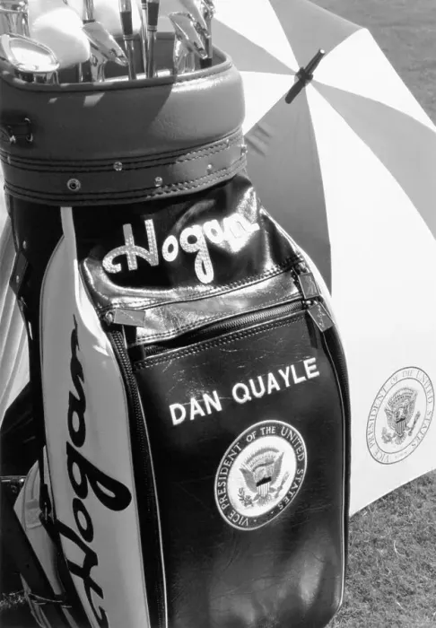 Framed Print : Dan Quayle's Personalized Golf Equipment Framed Print : Dan Quayle's Personalized Golf Equipment