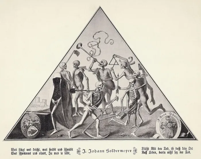 Framed Print : Dance Of Death Engraving