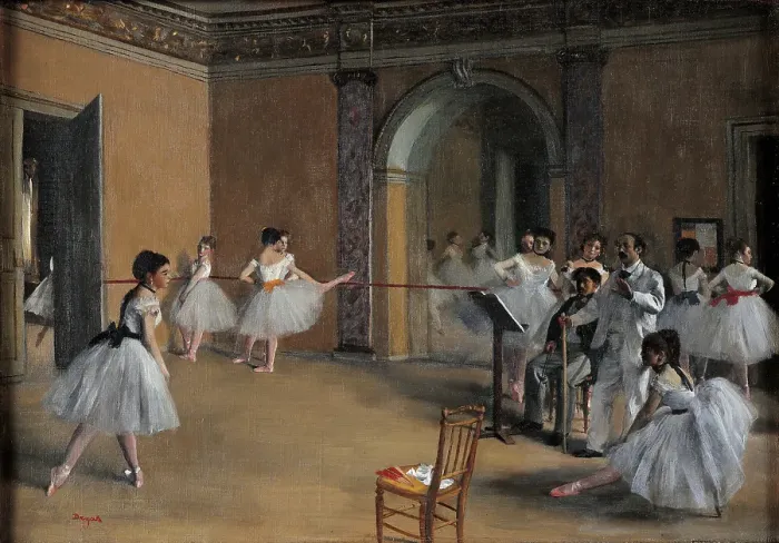Framed Print : Dance Foyer at the Opera, by Edgar Degas, 1872, 19th Century, oil on canvas Framed Print : Dance Foyer at the Opera, by Edgar Degas, 1872, 19th Century, oil on canvas