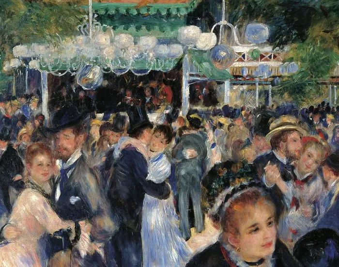 Framed Print : Dance at the Moulin de la Galette, by Pierre-Auguste Renoir, 1876, 19th Century, oil on canvas, cm 131 x 175 Framed Print : Dance at the Moulin de la Galette, by Pierre-Auguste Renoir, 1876, 19th Century, oil on canvas, cm 131 x 175