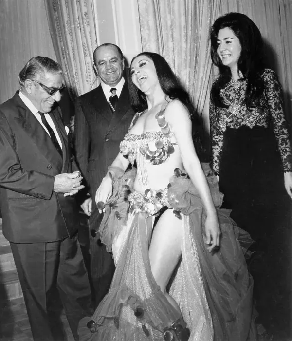 Framed Print : Dancer Entertaining Aristotle Onassis and Company Framed Print : Dancer Entertaining Aristotle Onassis and Company