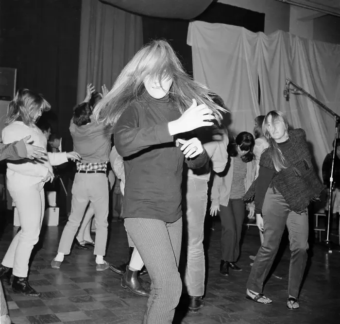 Framed Print : Dancers at Frank Zappa Concert