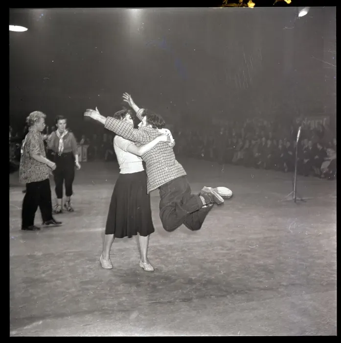 Framed Print : Dancers Perform During Contest Framed Print : Dancers Perform During Contest