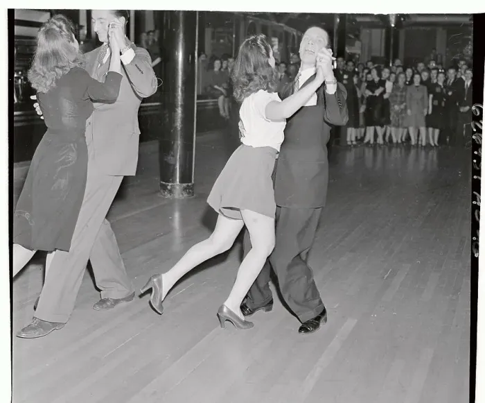Framed Print : Dancers Performing on Dance Floor