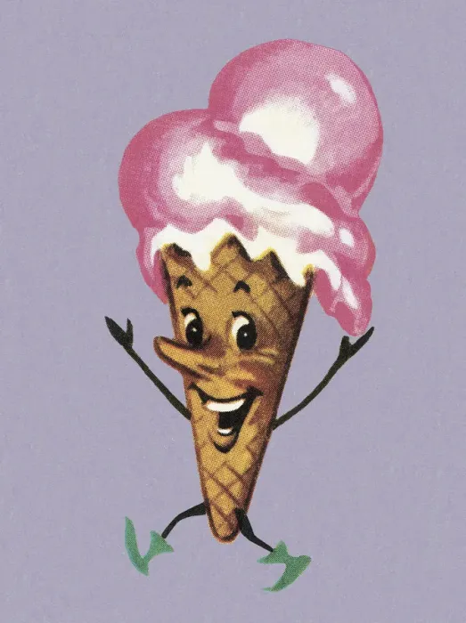 Framed Print : Dancing Ice Cream Cone Framed Print : Dancing Ice Cream Cone