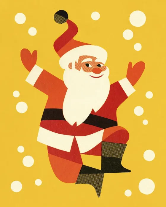 Framed Print : Dancing Santa Claus Framed Print : Dancing Santa Claus