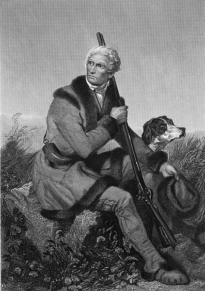 Daniel Boone (1734-1820), American frontiersman (B&W)