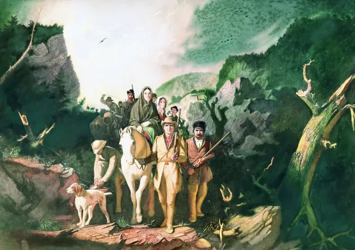 Framed Print : Daniel Boone Entering Cumberland Gap Framed Print : Daniel Boone Entering Cumberland Gap