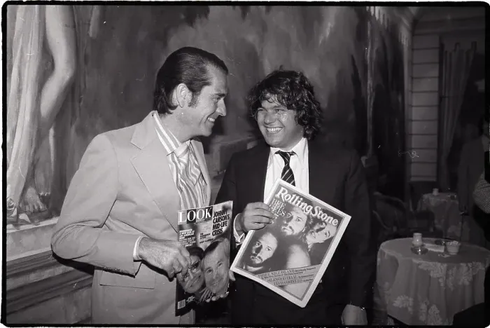Framed Print : Daniel Filipacchi and Jann Wenner Framed Print : Daniel Filipacchi and Jann Wenner