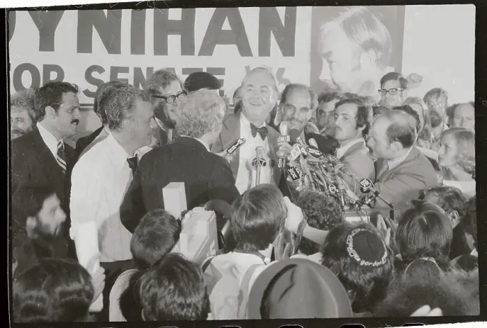 Framed Print : Daniel Moynihan Attending Press Conference on His Senate Victory Framed Print : Daniel Moynihan Attending Press Conference on His Senate Victory