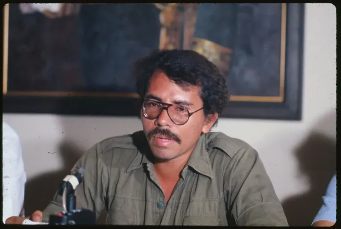 Framed Print : Daniel Ortega Speaking at Press Conference Framed Print : Daniel Ortega Speaking at Press Conference