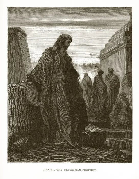Framed Print : Daniel the Prophet and Statesman Biblical Engraving Framed Print : Daniel the Prophet and Statesman Biblical Engraving