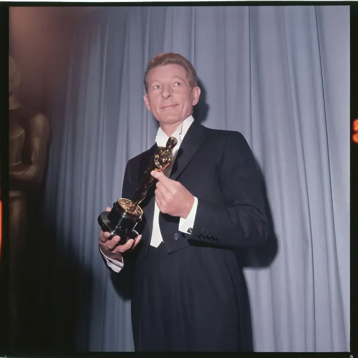 Framed Print : Danny Kaye Holding Oscar