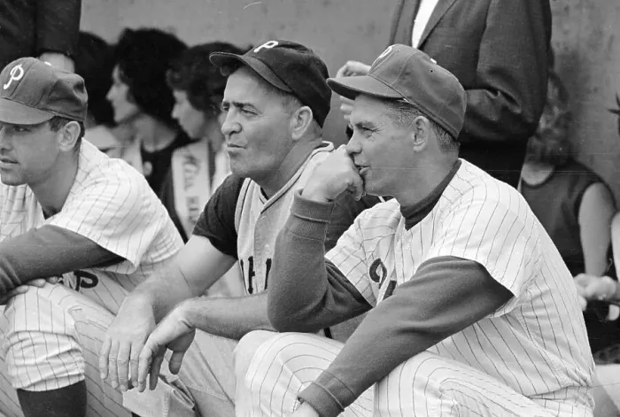 Framed Print : Danny Murtaugh with Gene Mauch Pre-Game Framed Print : Danny Murtaugh with Gene Mauch Pre-Game