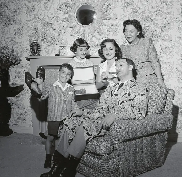 Framed Print : Danny Thomas Relaxing With Family Framed Print : Danny Thomas Relaxing With Family