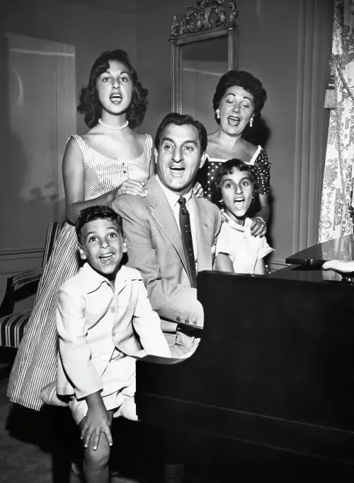 Framed Print : Danny Thomas Singing with Family Framed Print : Danny Thomas Singing with Family