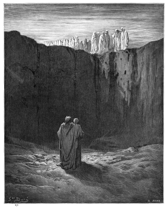Framed Print : Dante Divine Coemdy Purgatory 1870 Framed Print : Dante Divine Coemdy Purgatory 1870