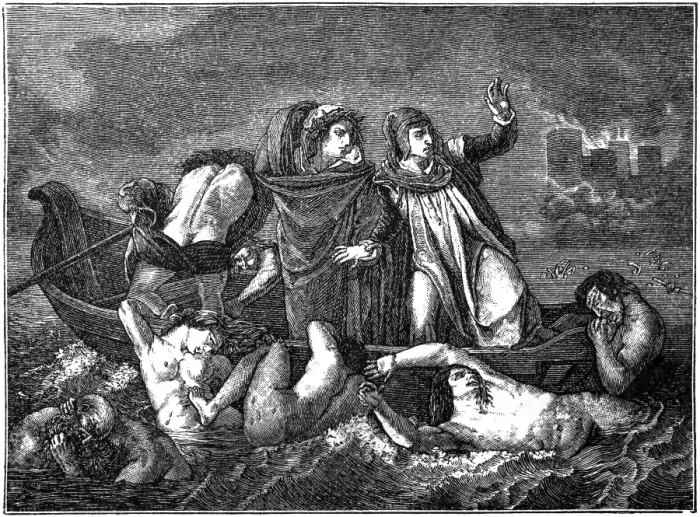 Framed Print : Dante and Virgil or The Barque of Dante Framed Print : Dante and Virgil or The Barque of Dante