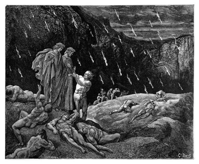 Framed Print : Dante and Virgil with Brunetto Latini Framed Print : Dante and Virgil with Brunetto Latini