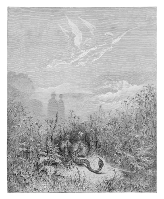 Framed Print : Dante and Virgil engraving Framed Print : Dante and Virgil engraving