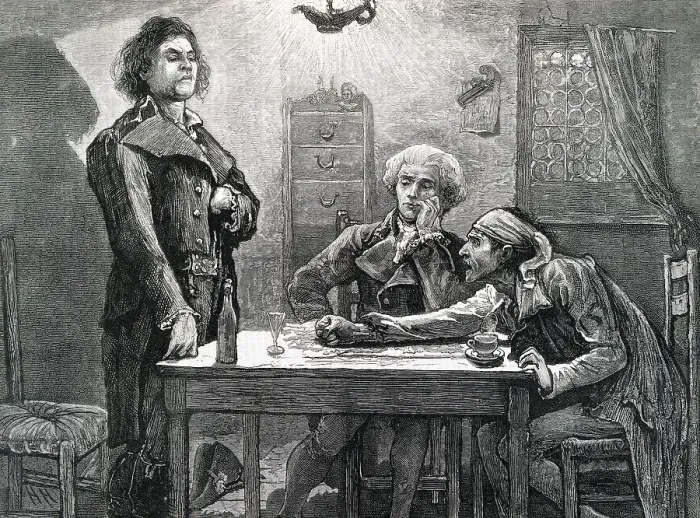 Framed Print : DANTON, ROBESPIERRE, AND MARAT IN THE WINE SHOP Framed Print : DANTON, ROBESPIERRE, AND MARAT IN THE WINE SHOP
