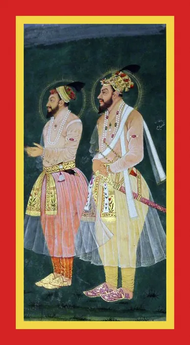 Framed Print : Dárá Shikúh and Sultan Shujá stand side by side Framed Print : Dárá Shikúh and Sultan Shujá stand side by side