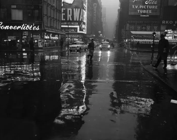 Framed Print : Dark, Rainy Broadway Framed Print : Dark, Rainy Broadway