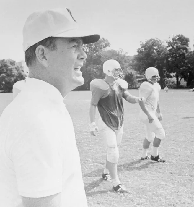 Framed Print : Darrell Royal With Team