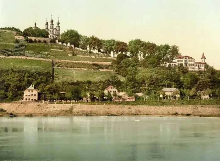Framed Print : Das Kaeppele, Chapel in Wuerzburg, Bavaria, Germany, Historic, digitally restored reproduction of a photochromic print from the 1890s Framed Print : Das Kaeppele, Chapel in Wuerzburg, Bavaria, Germany, Historic, digitally restored reproduction of a photochromic print from the 1890s