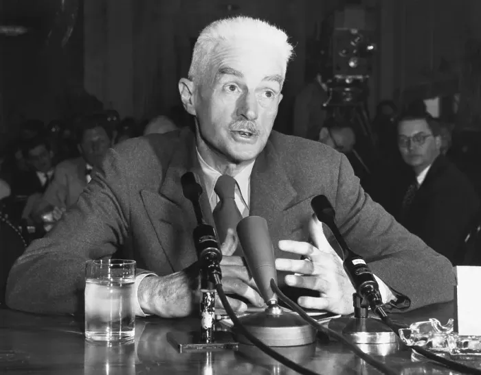 Framed Print : Dashiell Hammett Speaking Before Senate Committee