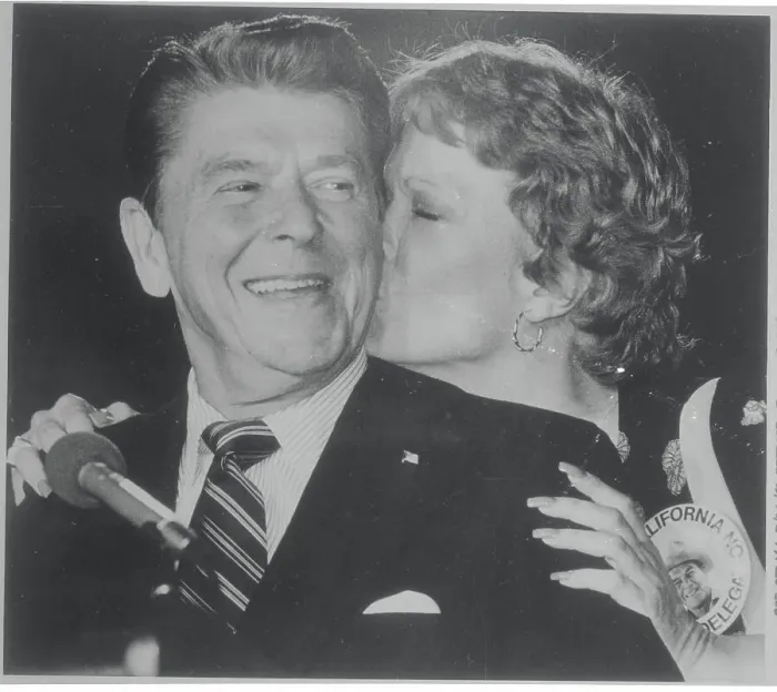 Framed Print : Daughter Kissing Ronald Reagan Framed Print : Daughter Kissing Ronald Reagan