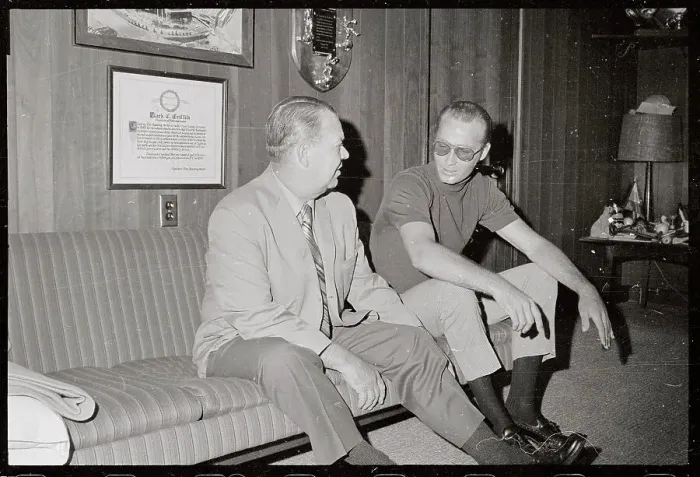 Framed Print : Dave Boswell and Calvin Griffith Sitting on a Couch Framed Print : Dave Boswell and Calvin Griffith Sitting on a Couch