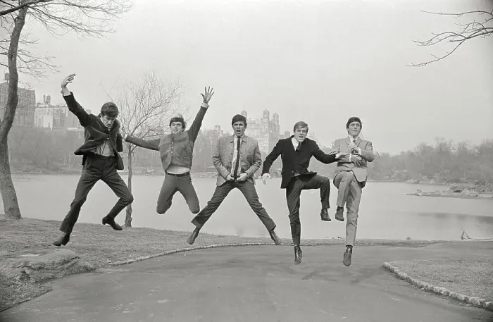 Framed Print : Dave Clark Five Jumping into Air Framed Print : Dave Clark Five Jumping into Air