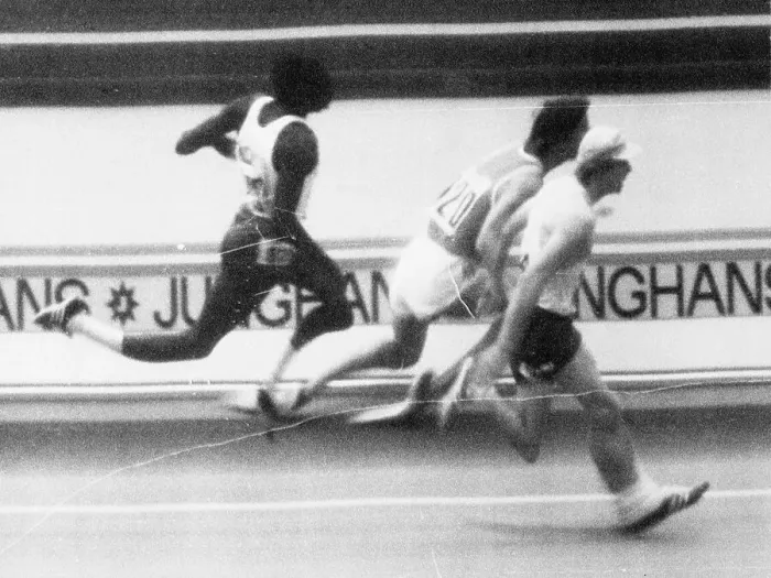 Framed Print : Dave Wottle Running to Finish Line Framed Print : Dave Wottle Running to Finish Line