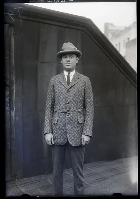 Framed Print : David Barcuh Wearing Style-Plus Coat