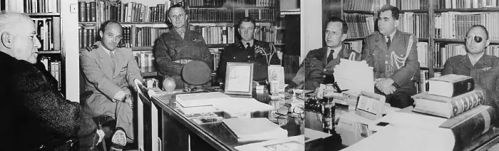 Framed Print : David Ben Gurion Meeting with Military Officials Framed Print : David Ben Gurion Meeting with Military Officials