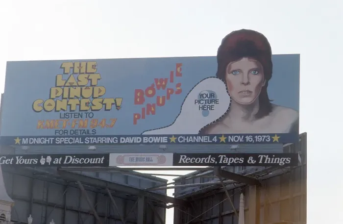 Framed Print : David Bowie Billboard In LA Framed Print : David Bowie Billboard In LA