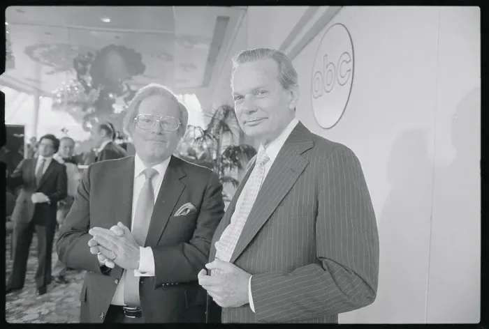 Framed Print : David Brinkley Holding a Press conference Framed Print : David Brinkley Holding a Press conference